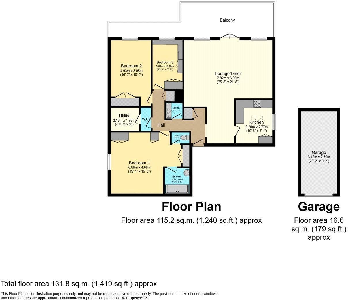 Flat 34 Thorndon Hall, Thorndon Park, Brentwood floorplan