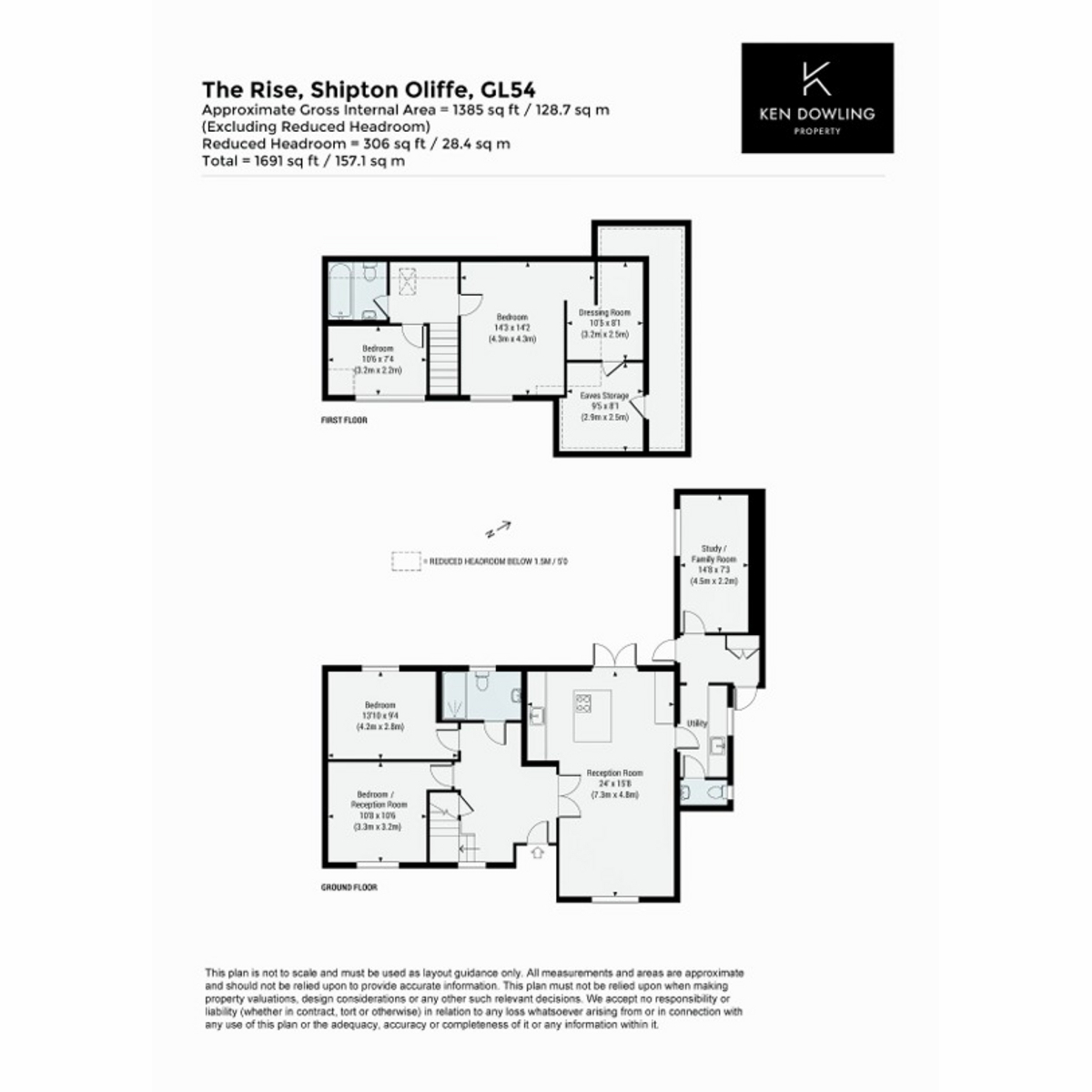 4, The Rise, Shipton Oliffe floorplan