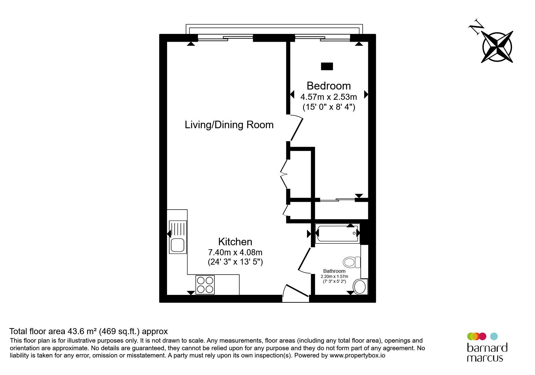 15, Westworth House, 1, Down Place, London floorplan