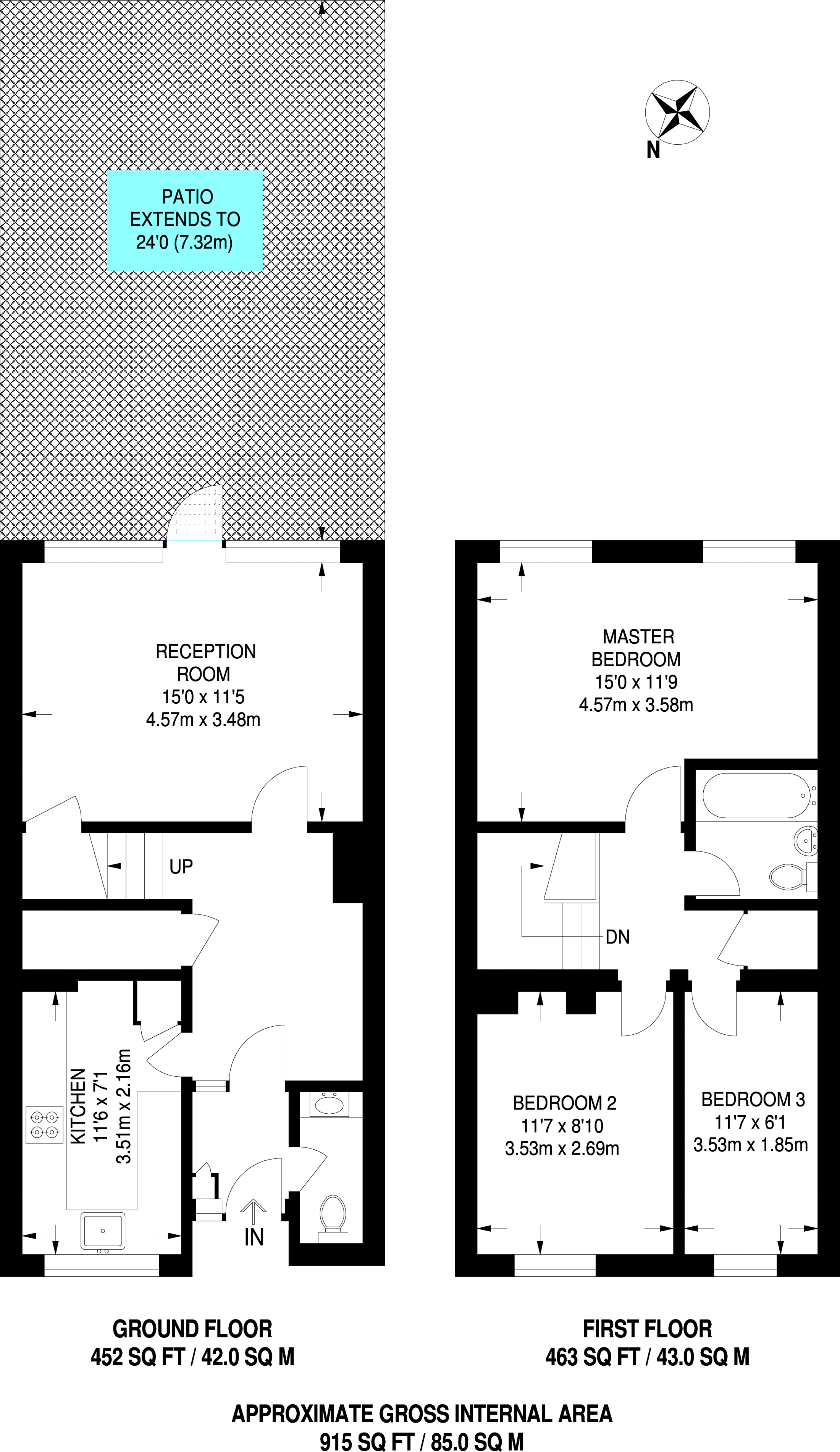 3 Bedrooms Flat for sale in Brookwood Road, Hounslow TW3