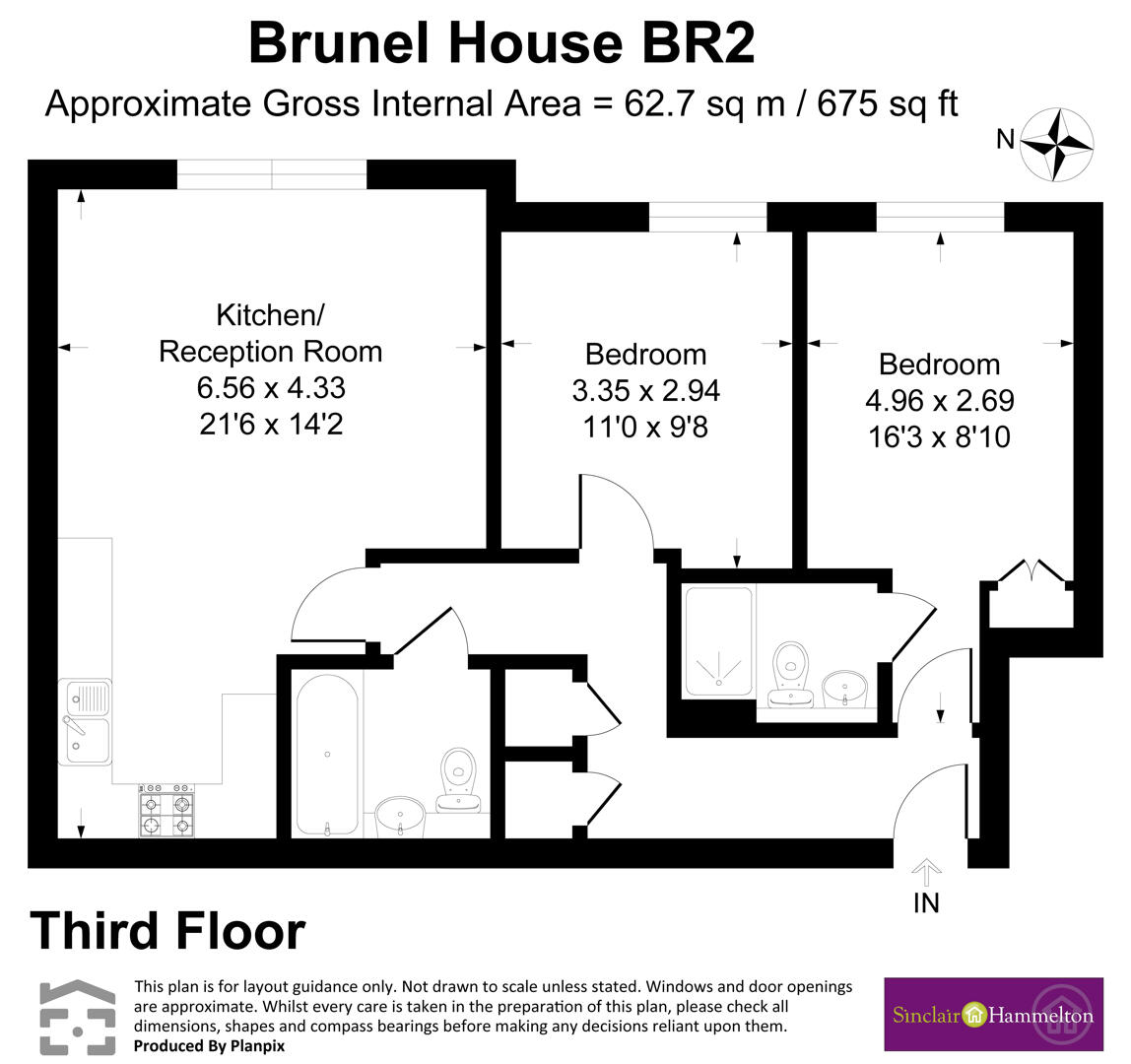 Flat 12, Brunel House, 5, Wells View Drive, Bromley floorplan