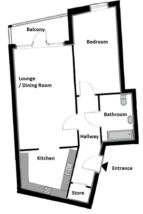 52 Hornby Court, High Road, London floorplan