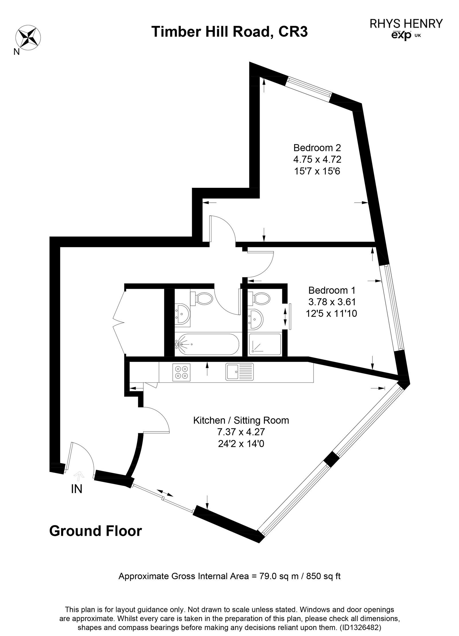 2, Timber Hill Road, Caterham floorplan