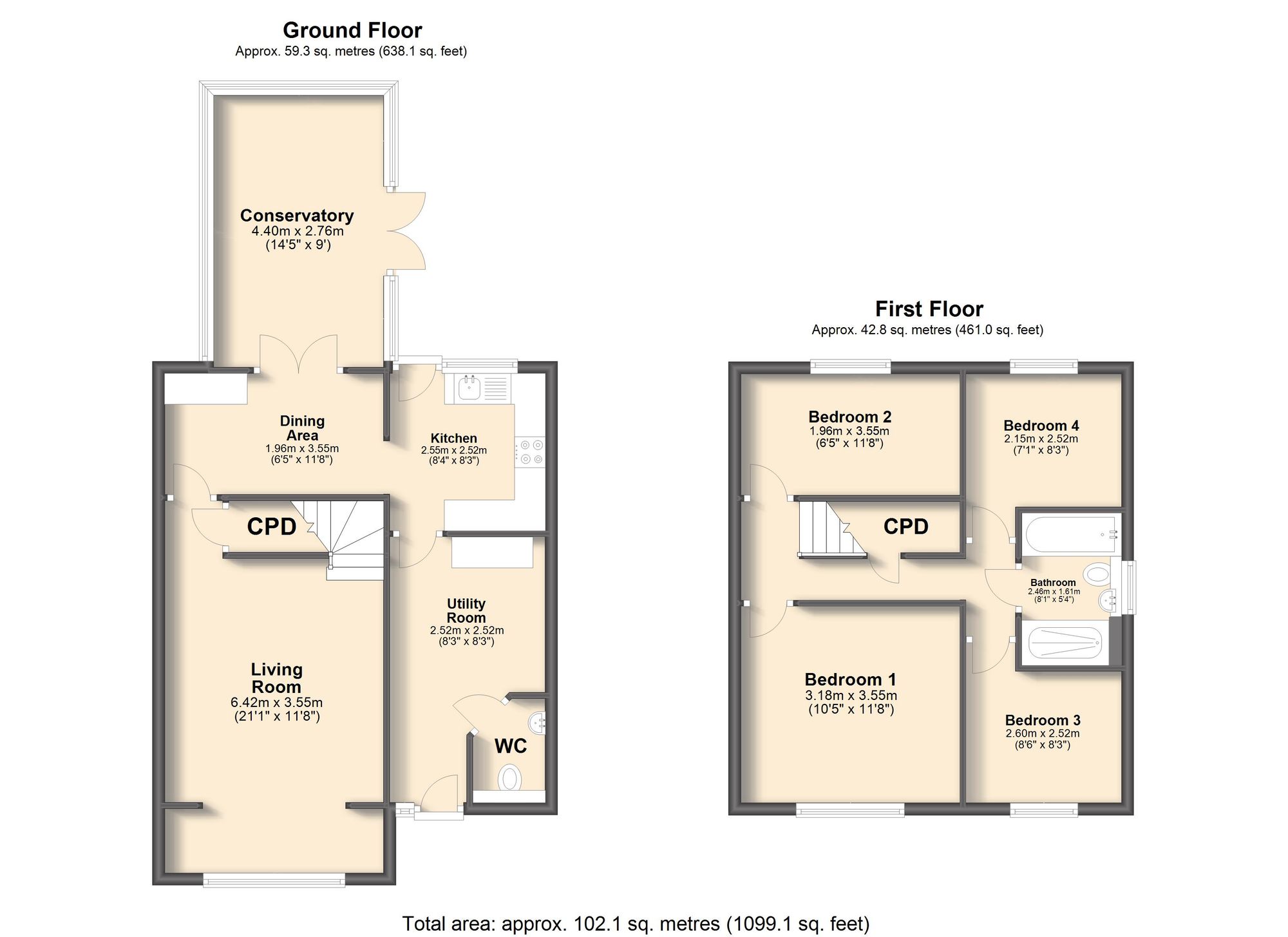 2 Foxcroft Drive, Sheffield floorplan