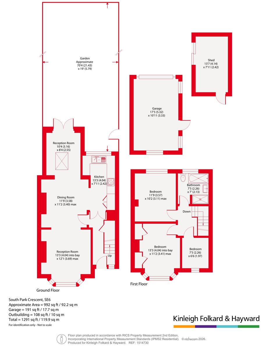 75, South Park Crescent, London floorplan