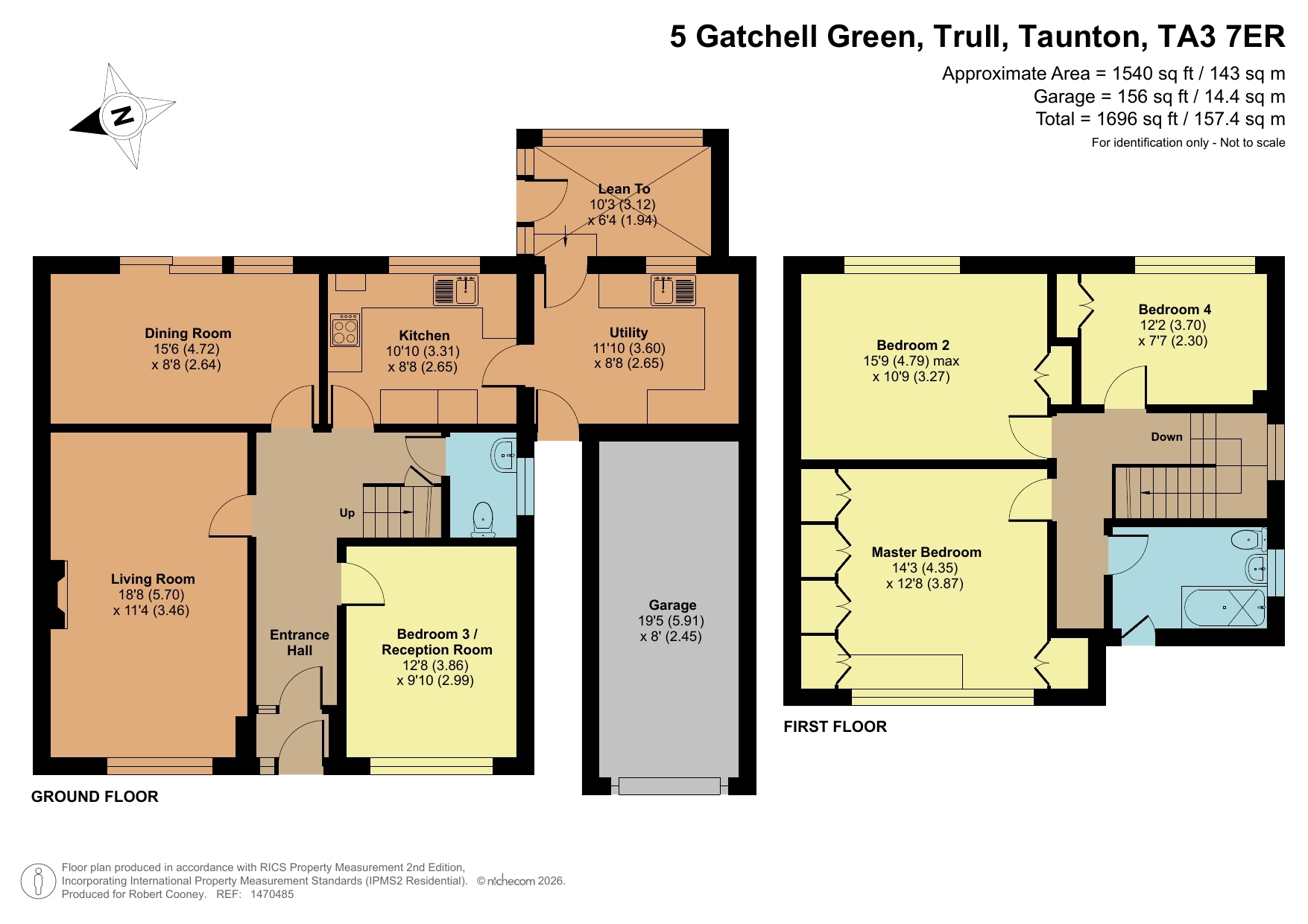 5 Gatchell Green, Taunton floorplan