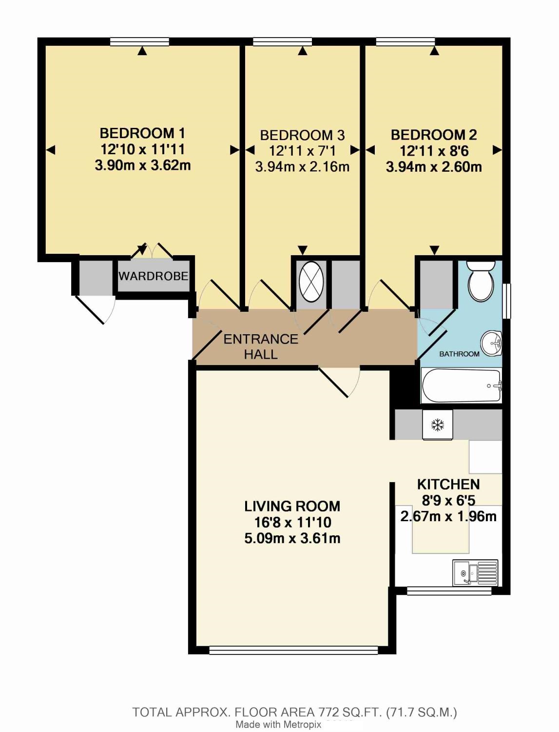 6 Grove Court,, Falkland Grove, Surrey floorplan