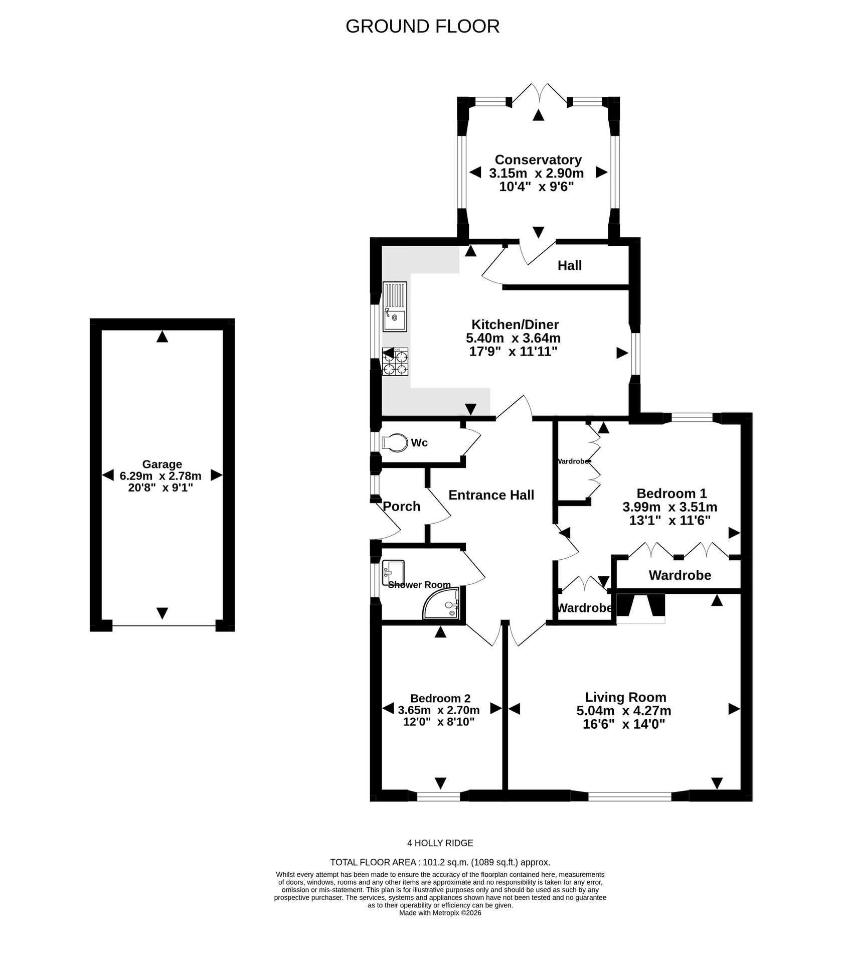 4 Holly Ridge, Portishead floorplan