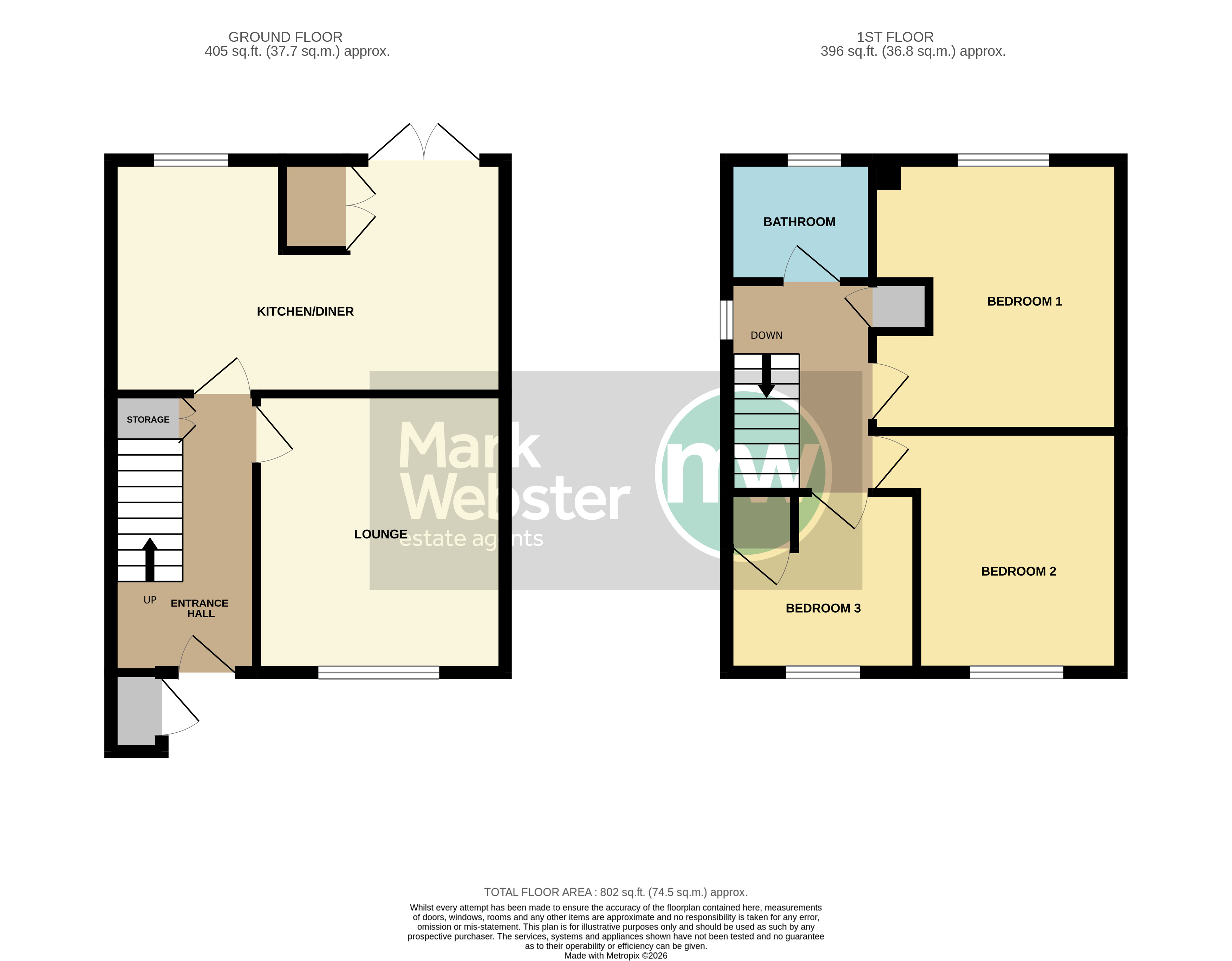 4, Hallfield, Atherstone floorplan