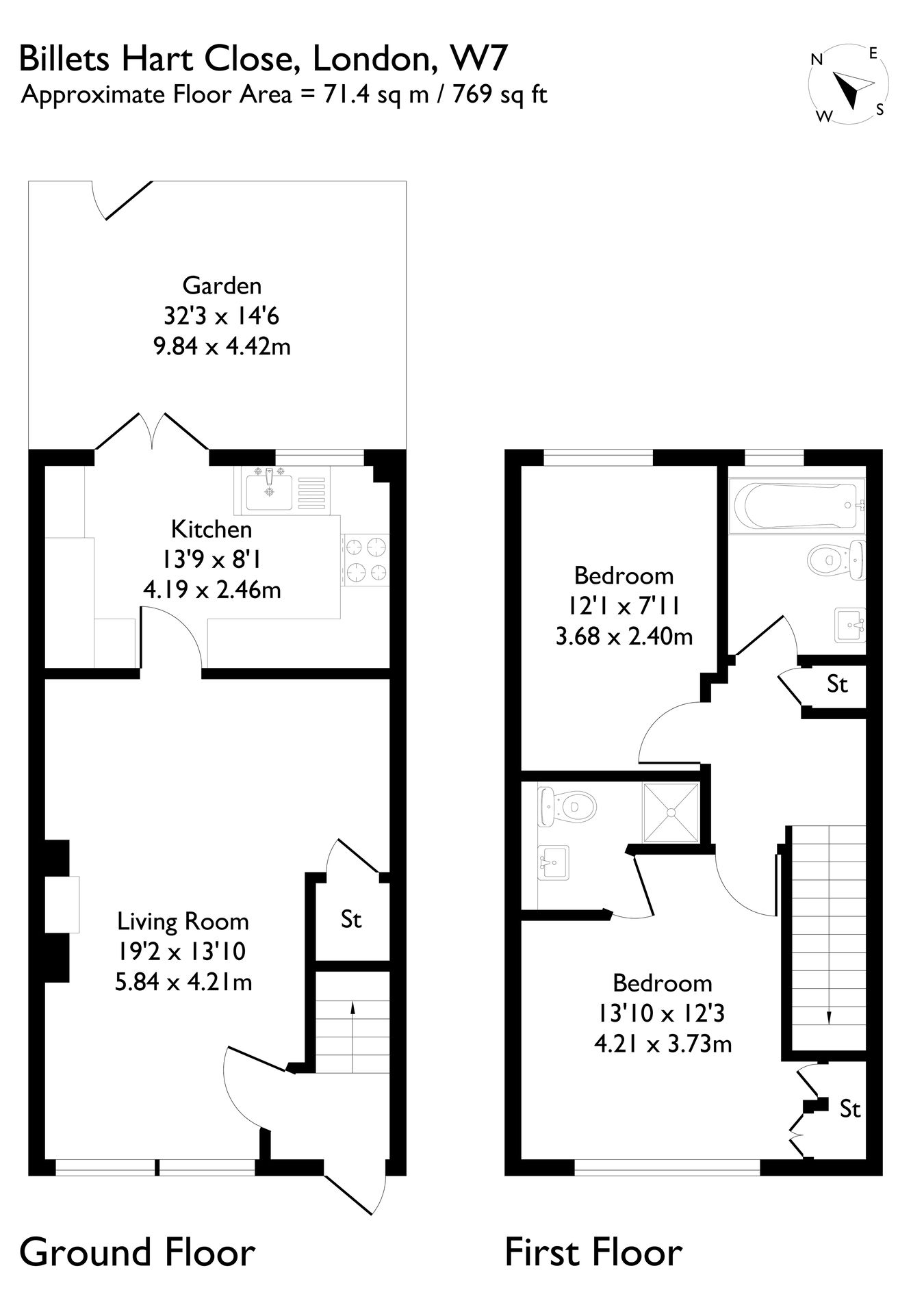 19, Billets Hart Close, Hanwell floorplan