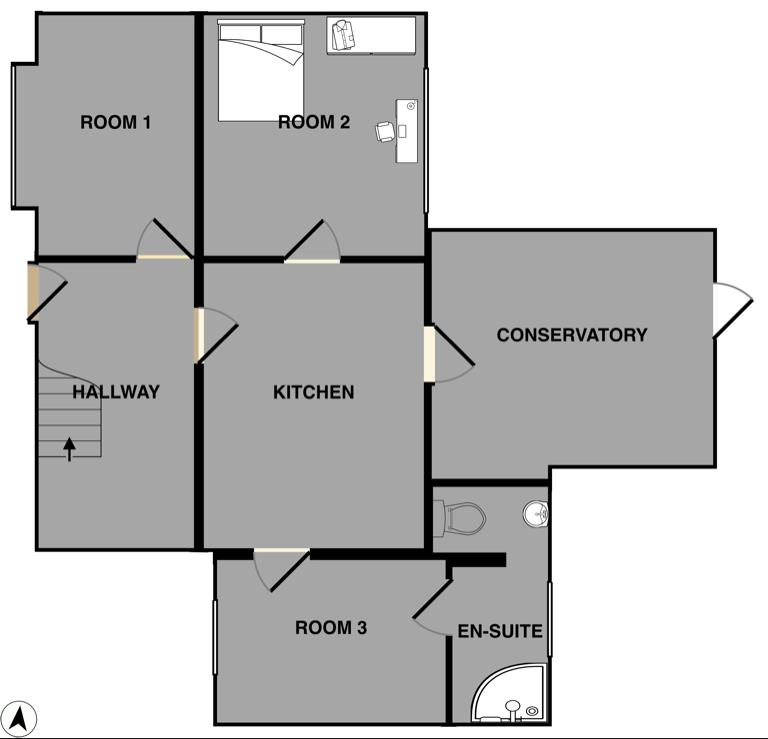 Room 1, 45, The Coppice, Yiewsley floorplan