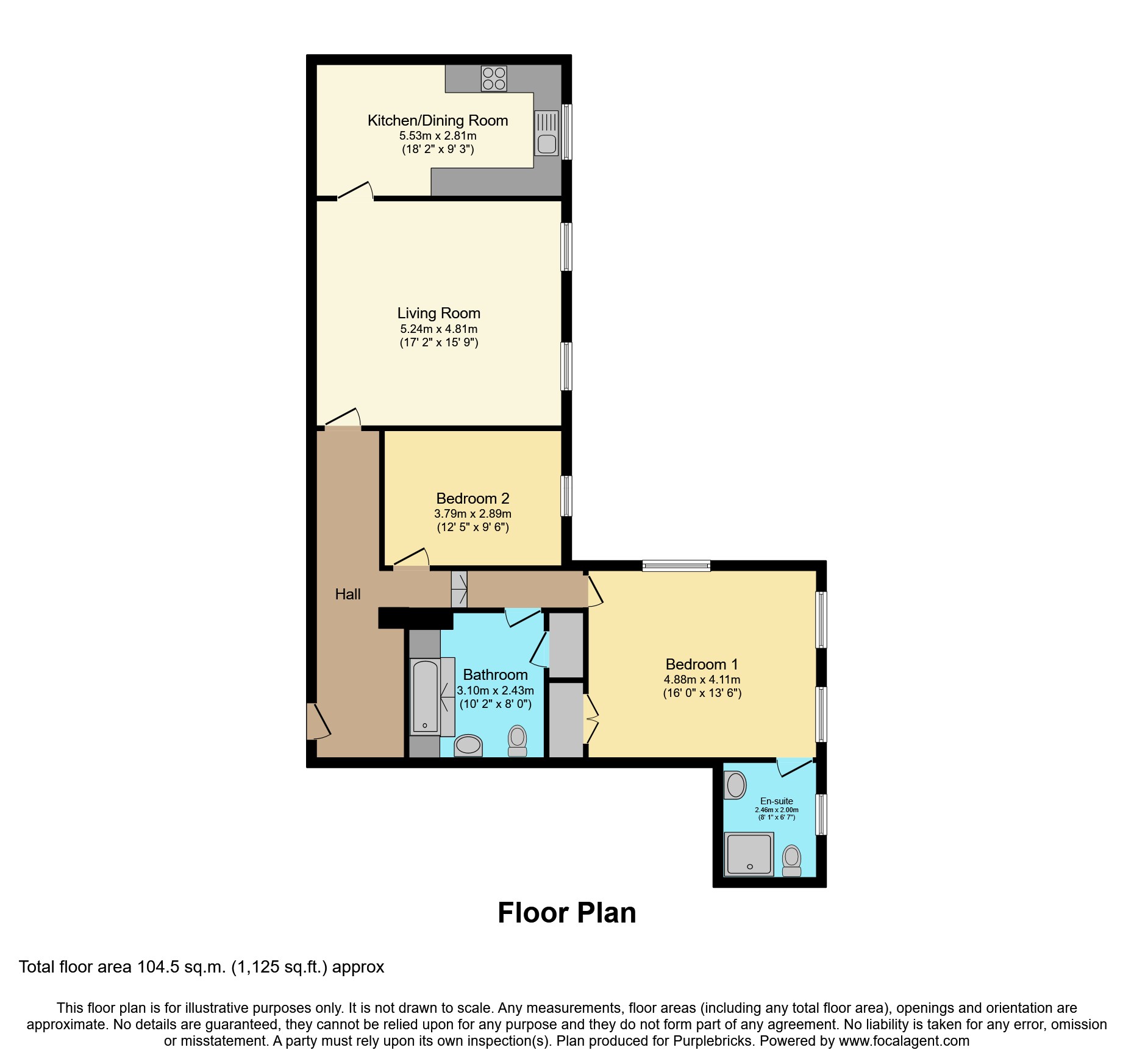 Flat 206/The Metropole,, The Leas, Folkestone floorplan