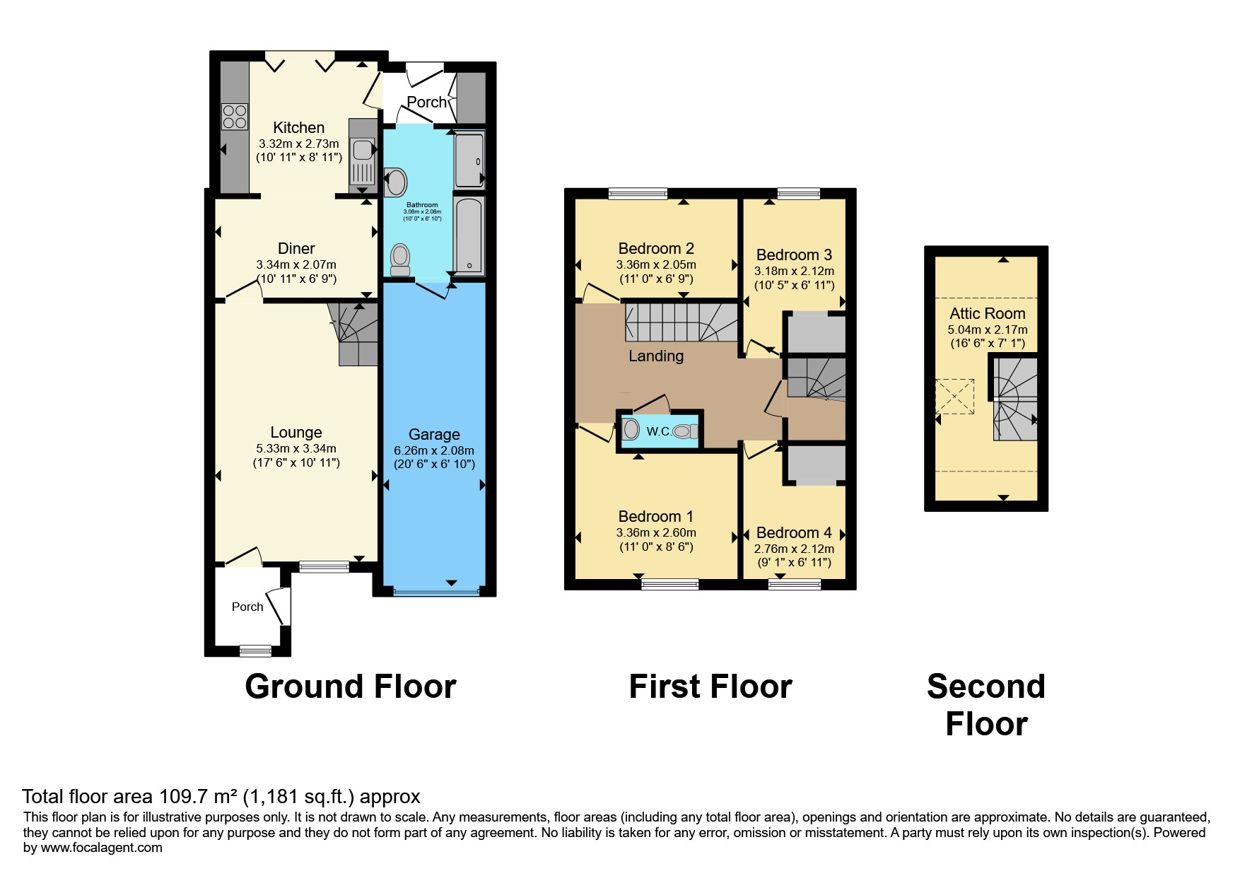 12, Bear Tree Road, Rotherham floorplan