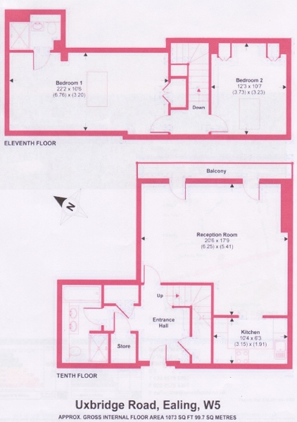 2 Bedrooms Flat to rent in Uxbridge Road, Ealing Broadway, London. W5