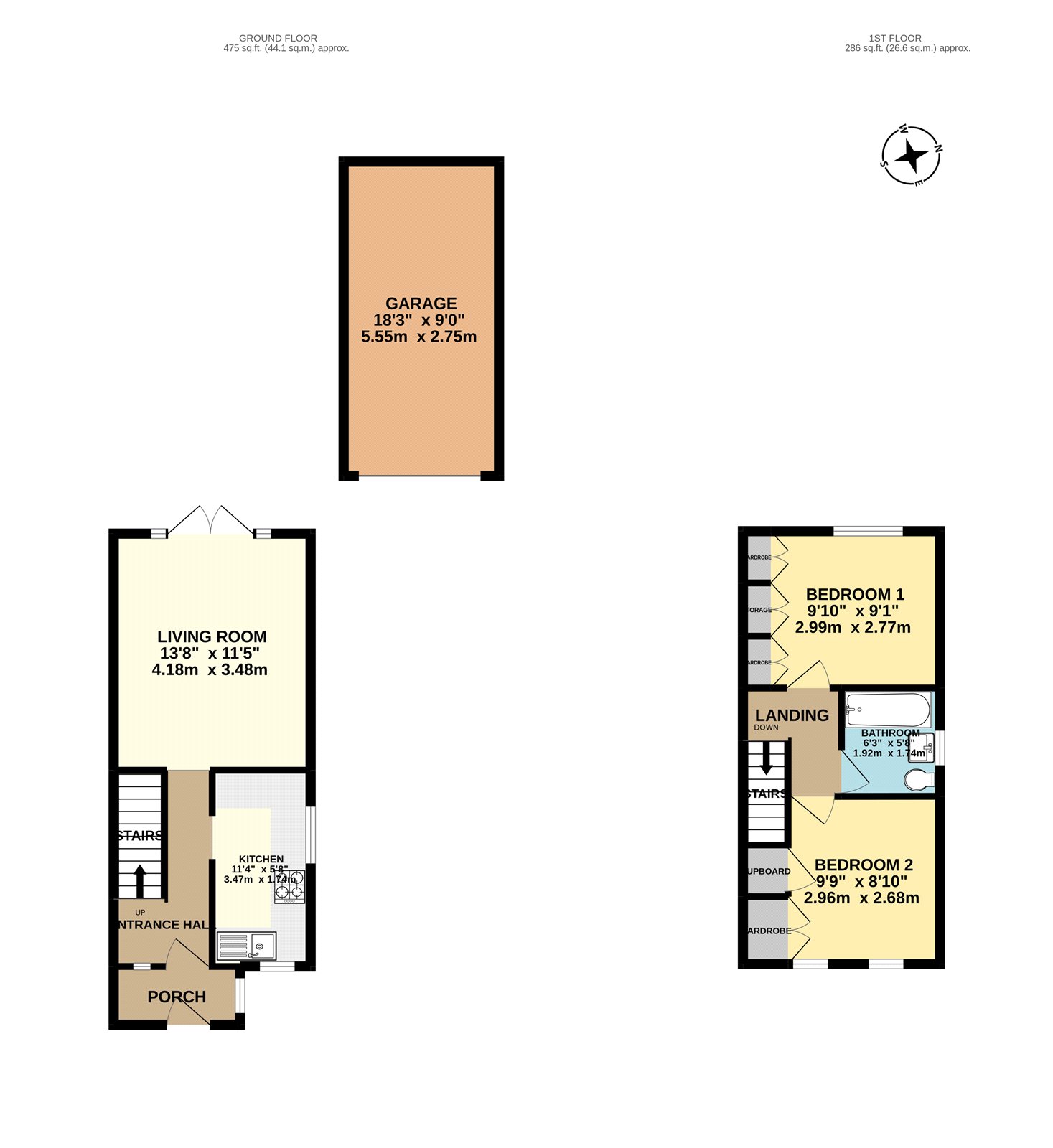 Linden Road, Coxheath, Maidstone, Kent ME17, 2 bedroom semidetached