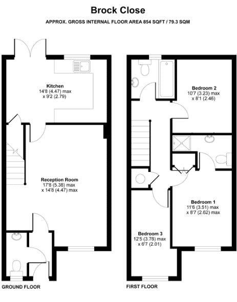11, Brock Close, Camberley floorplan