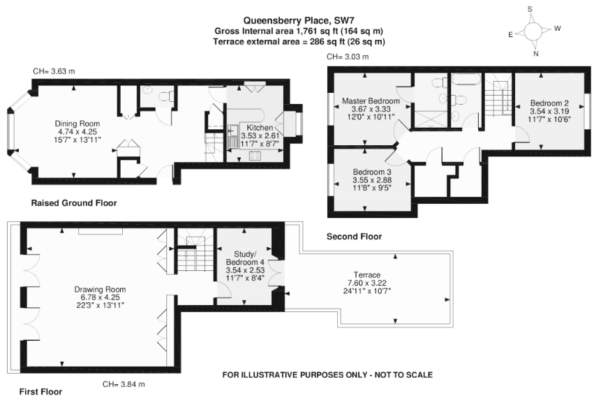 Flat 3, 26, Queensberry Place, London floorplan