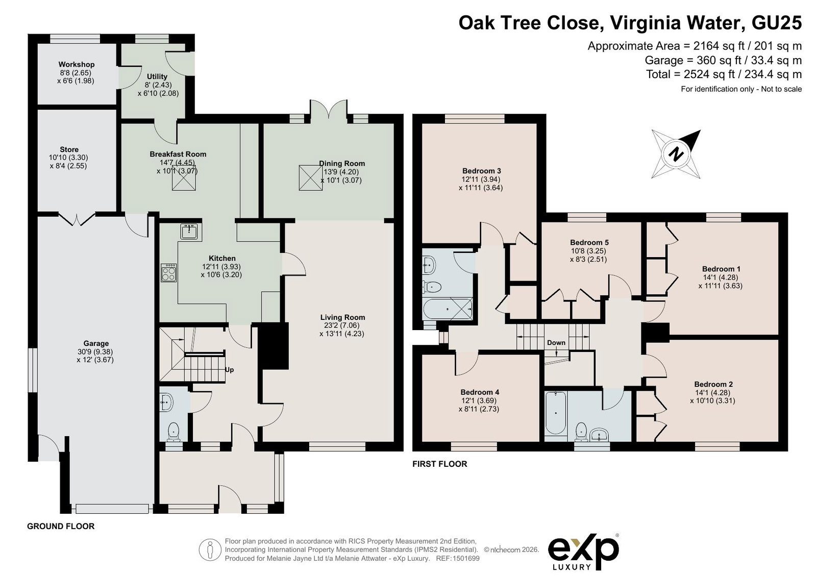 4, Oak Tree Close, Virginia Water floorplan