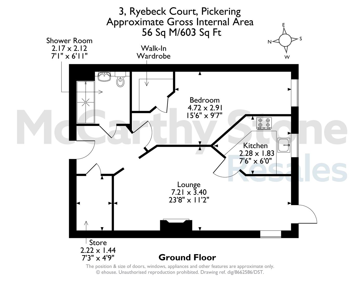 3 Ryebeck Court, Eastgate, Pickering floorplan