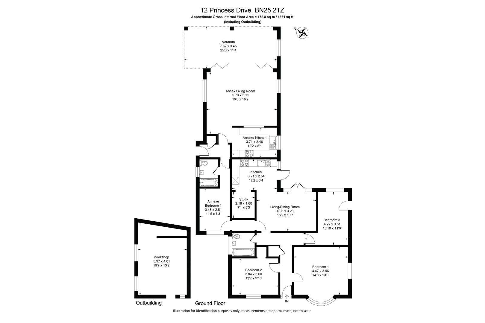 12, Princess Drive, Seaford floorplan