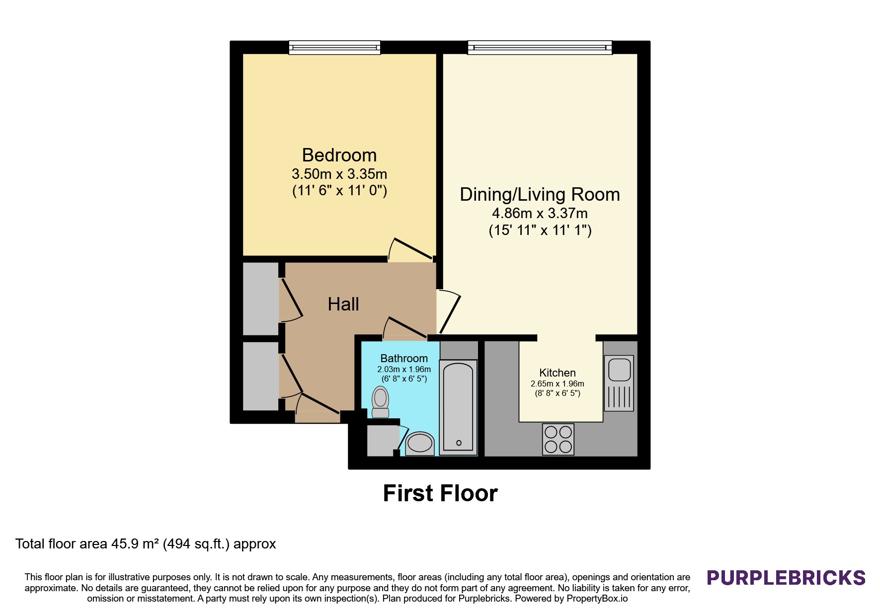 186, Wooldridge Close, Feltham floorplan