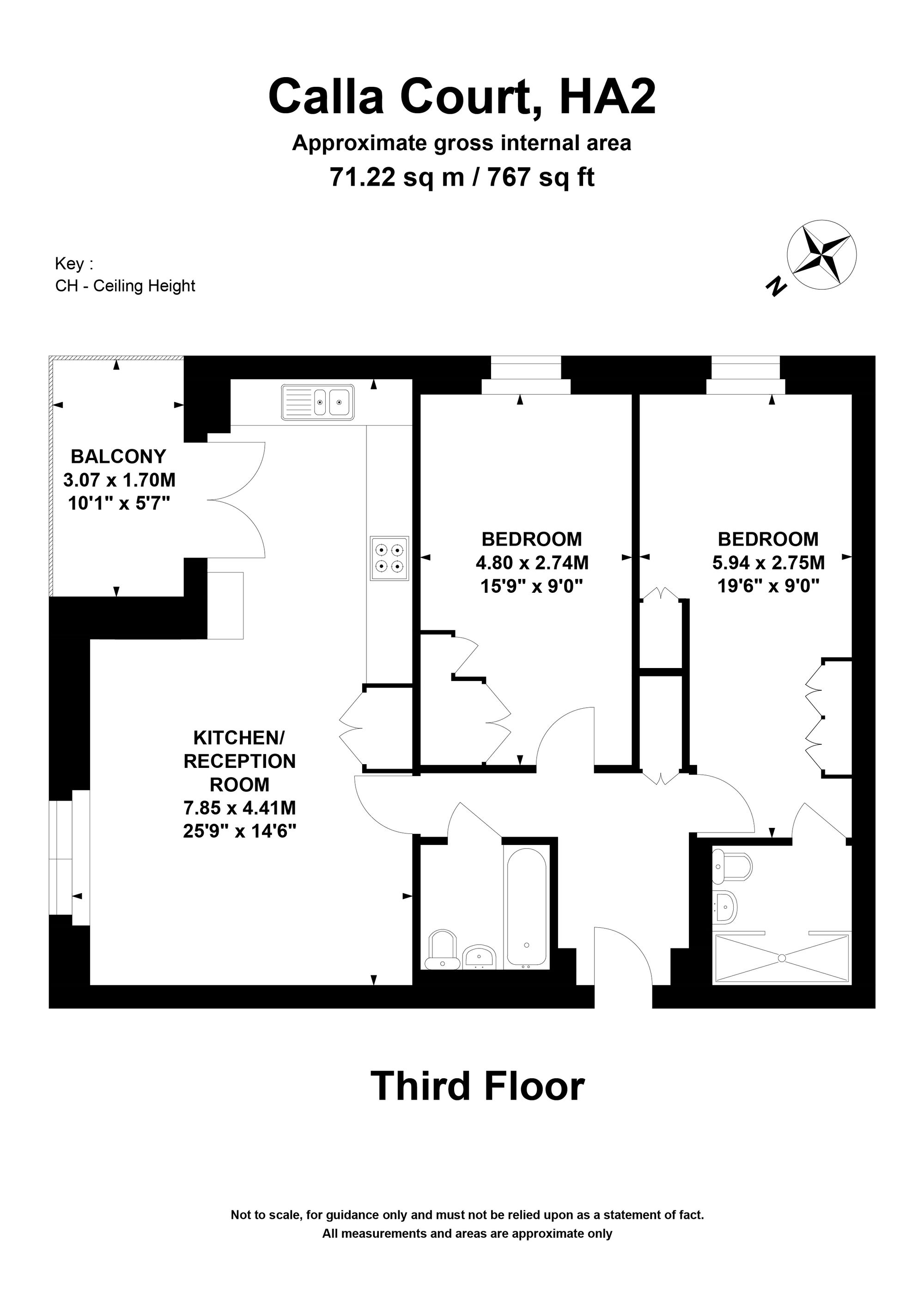 Flat 16, Calla Court Tranquil Lane, Harrow floorplan