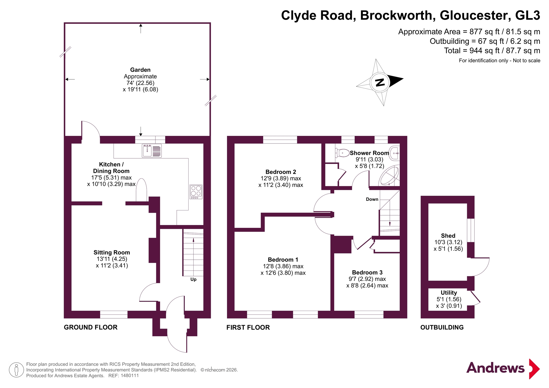 57, Clyde Road, Gloucester floorplan