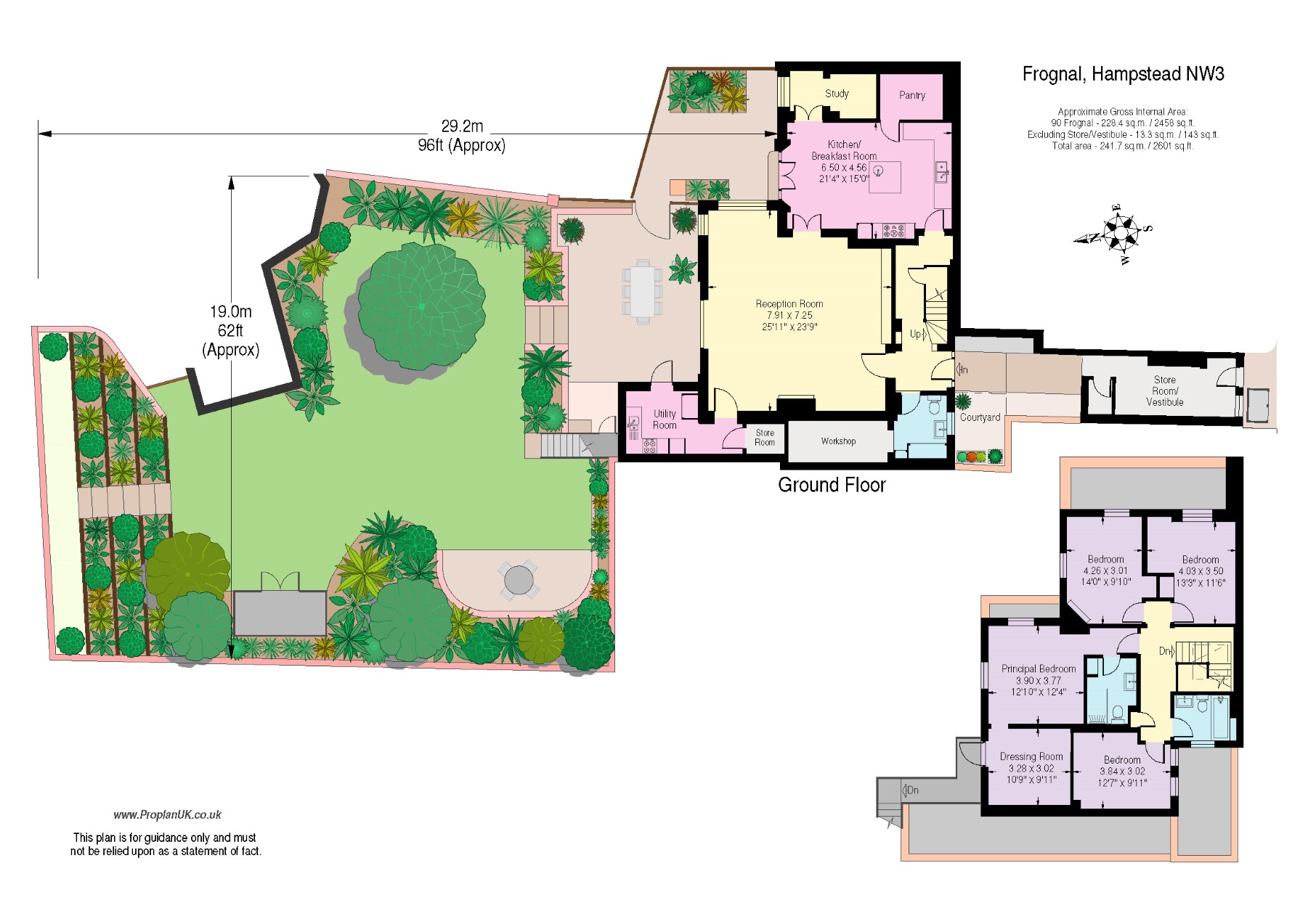 Frognal, Hampstead Village, London NW3, 4 bedroom semidetached house