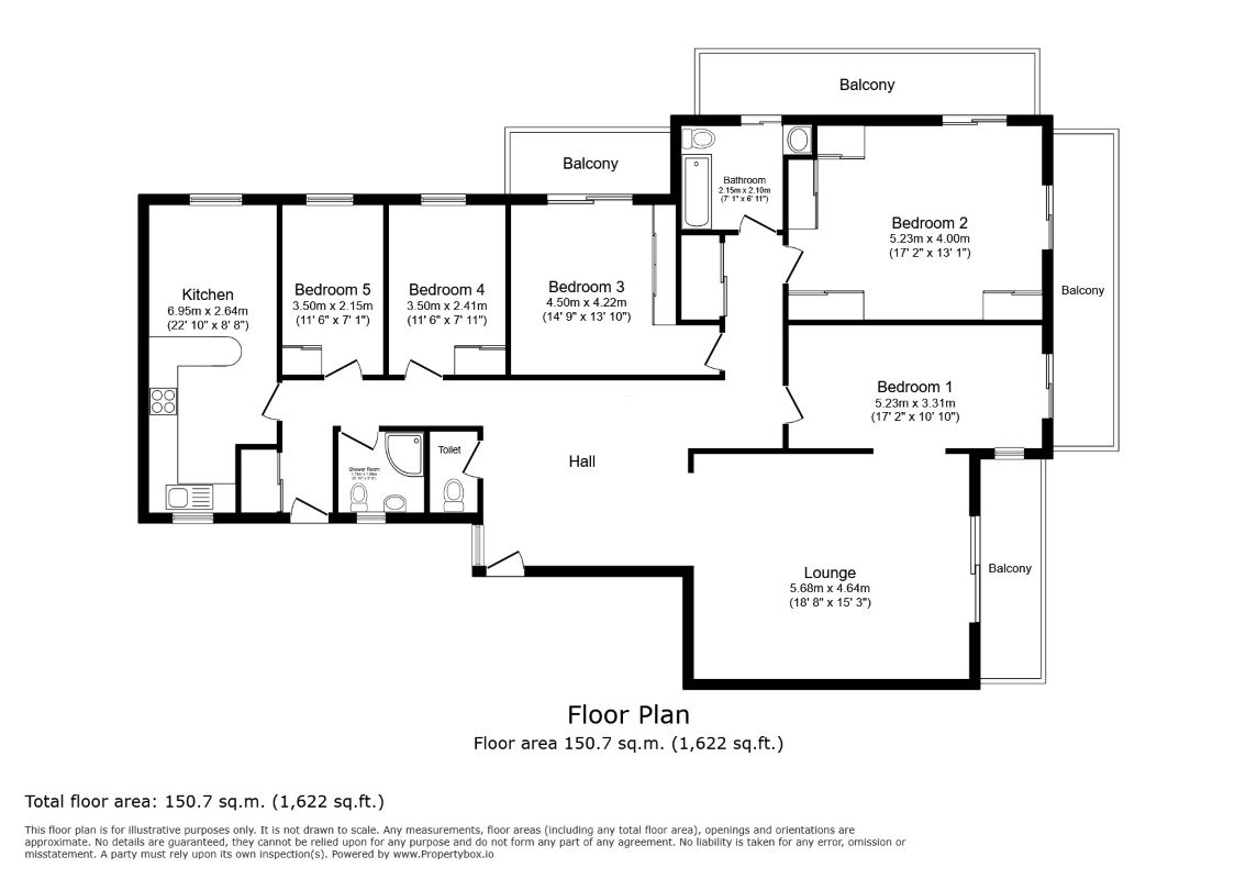 Flat 52 Bath Hill Court, Bournemouth floorplan