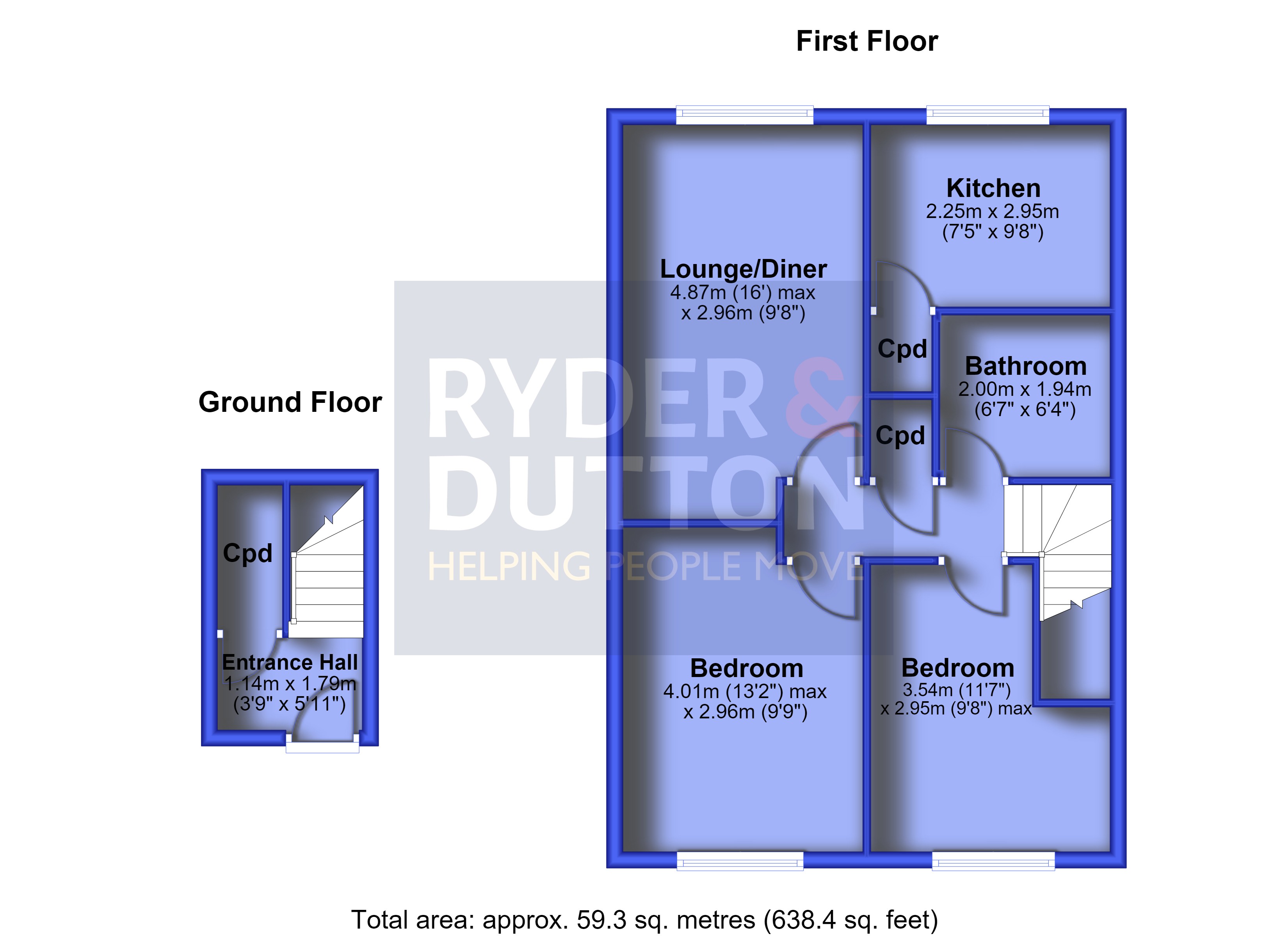 34, Gawsworth Close, Shaw floorplan