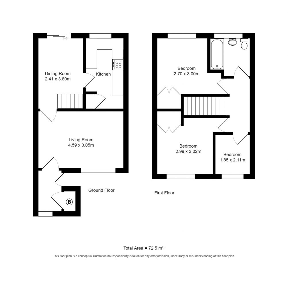 14, HARDY CLOSE, THATCHAM floorplan