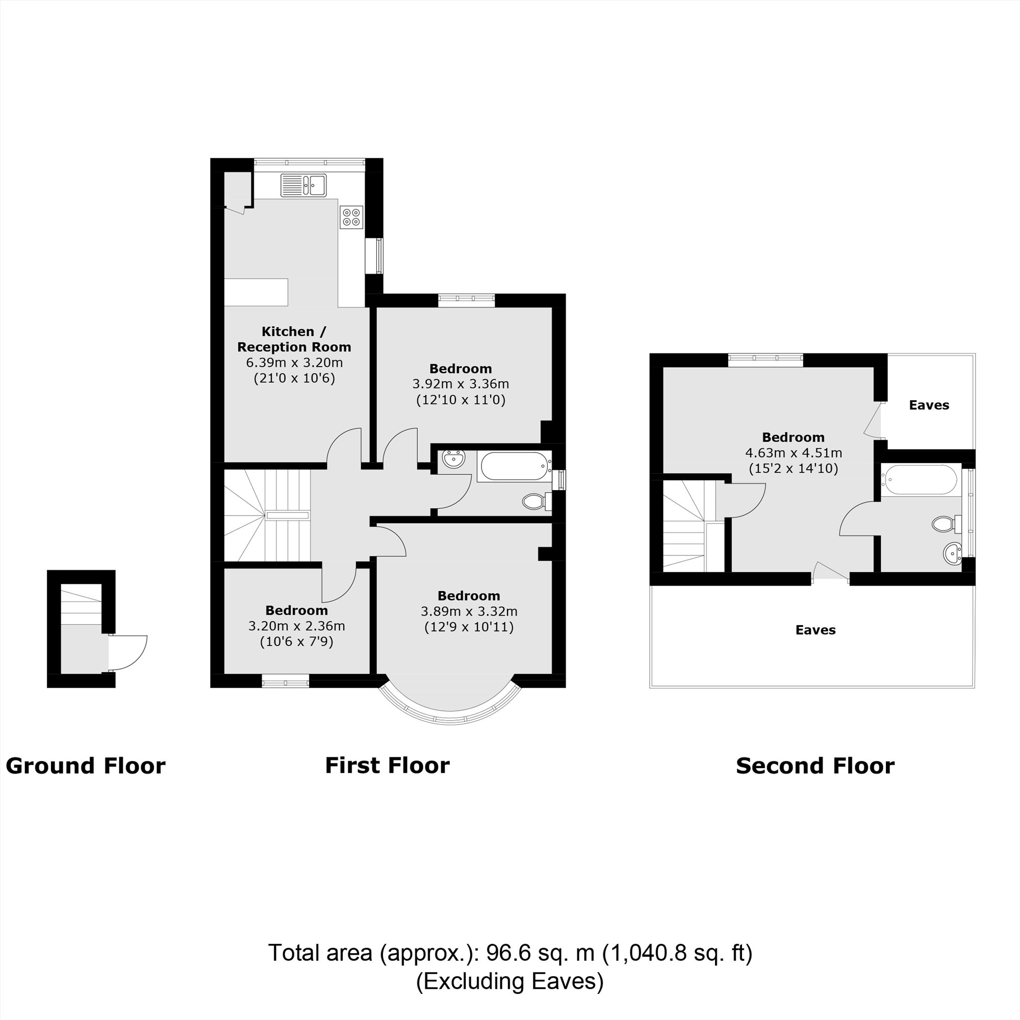 First Floor Flat, 48, Athlone Road, London floorplan