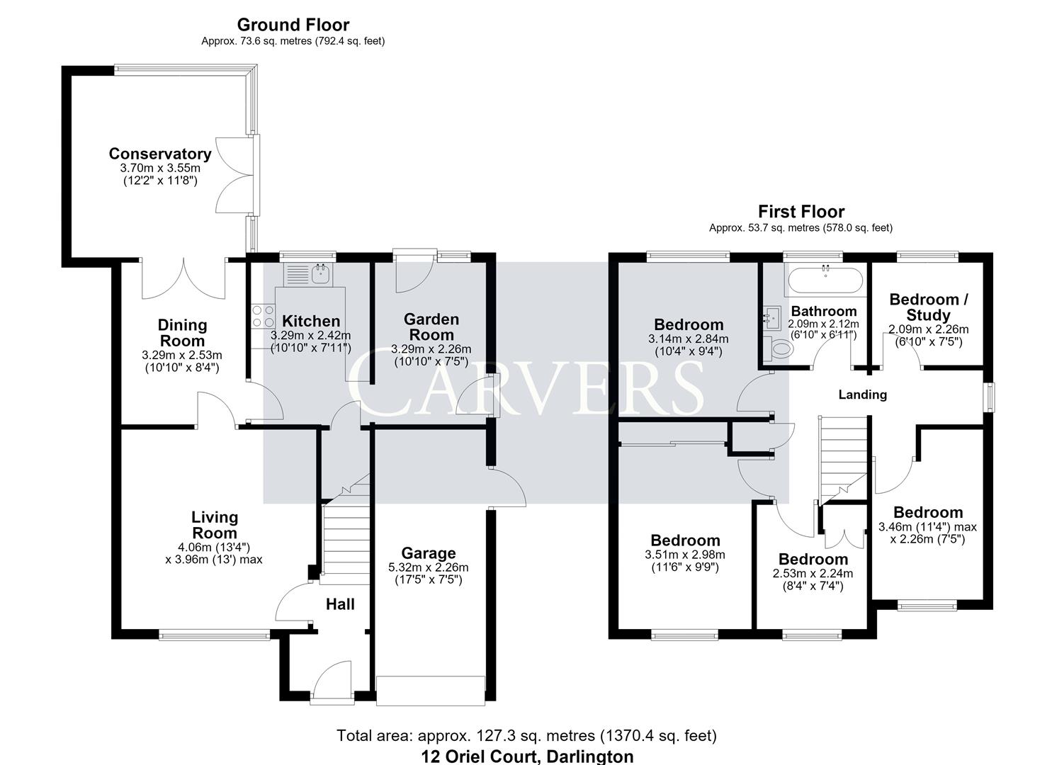 12, Oriel Court, Darlington floorplan