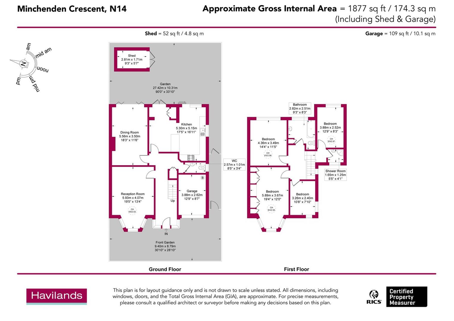 13, Minchenden Crescent, N14 floorplan