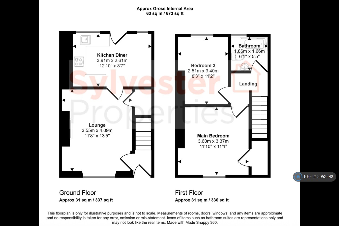 Henley Gardens, Consett floorplan