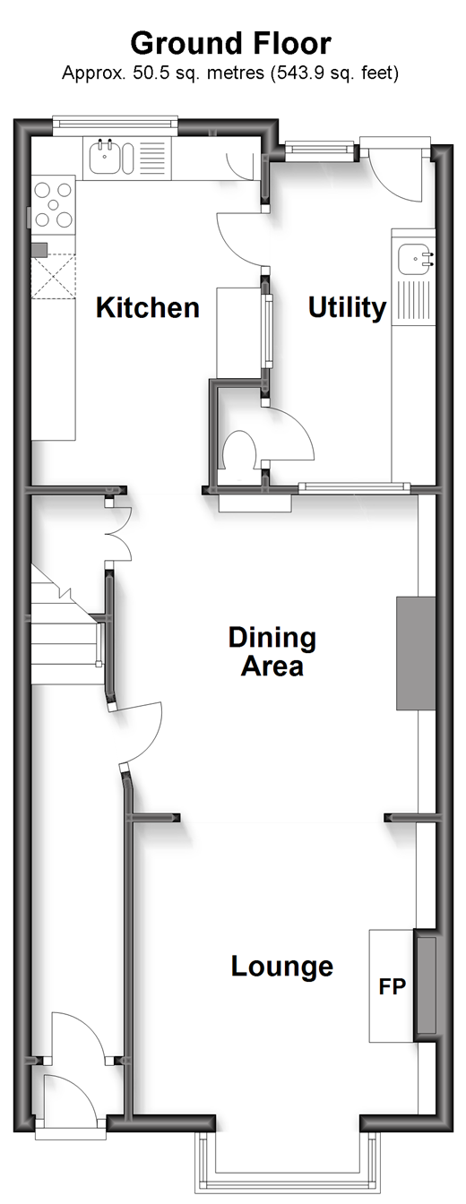 Maidstone Road, Paddock Wood, Kent TN12, 3 bedroom terraced house for