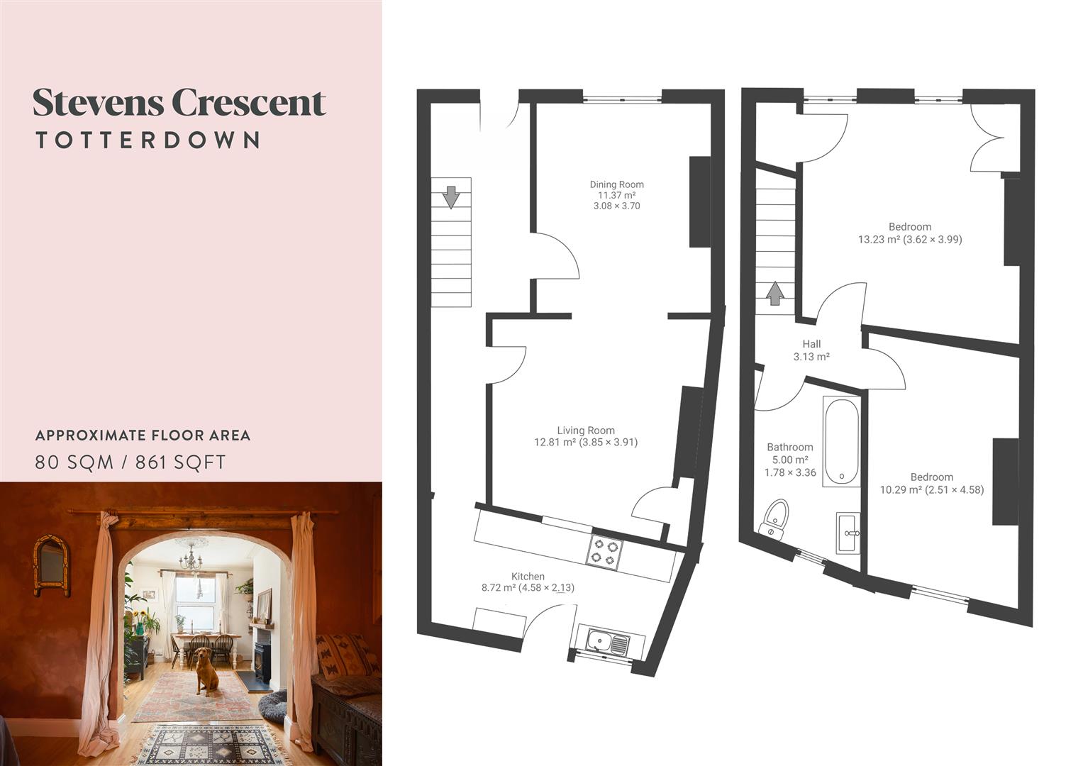1, Stevens Crescent, Bristol floorplan