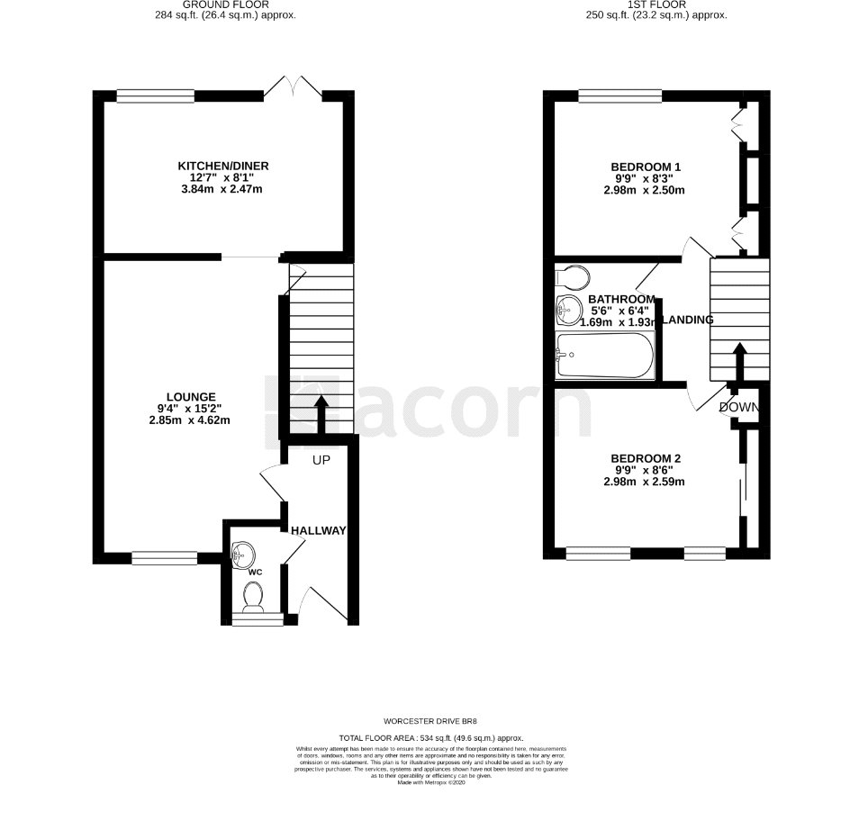 21, Worcester Drive, Kent floorplan