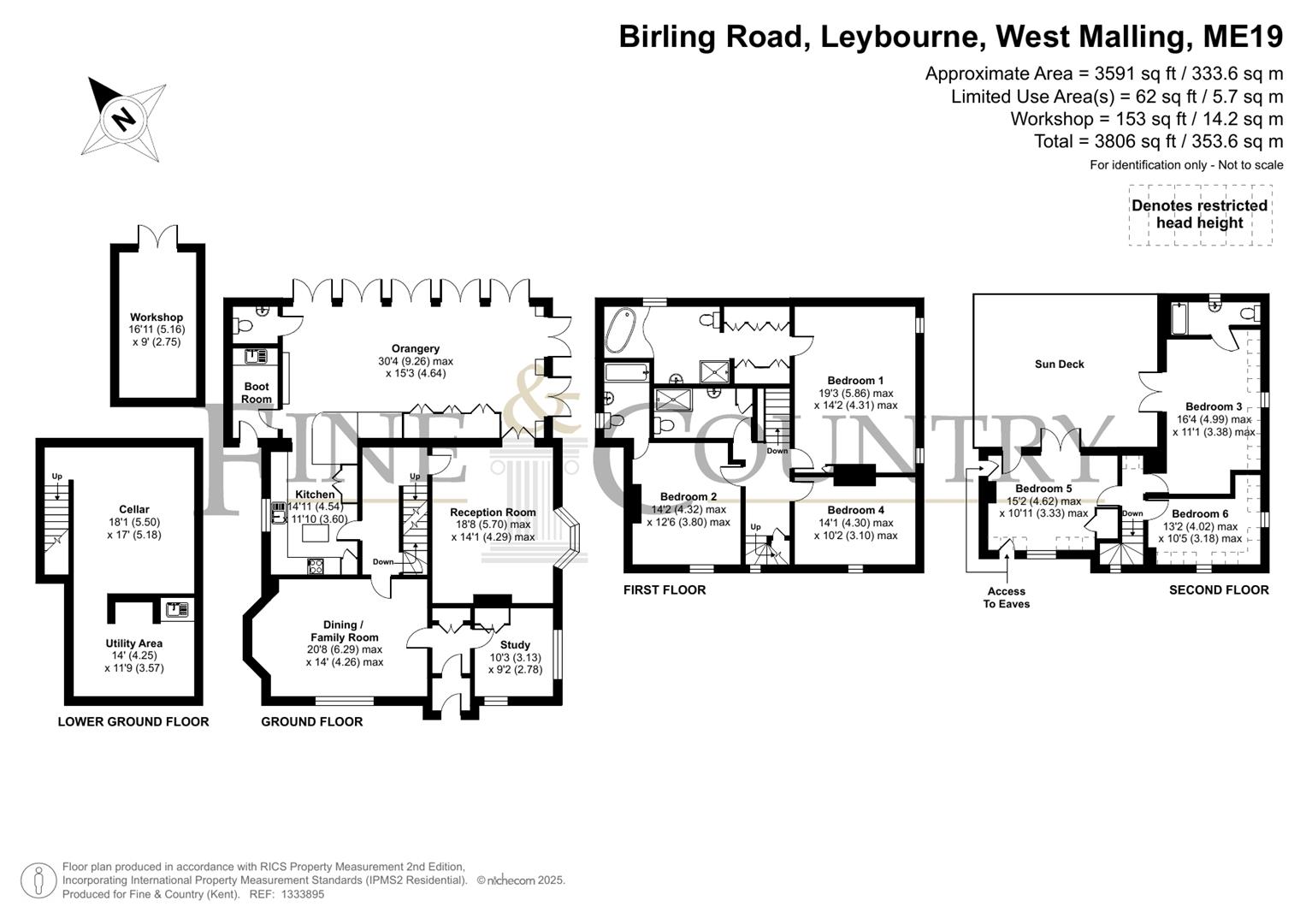 The Paddocks, 55 Birling Road, Leybourne floorplan