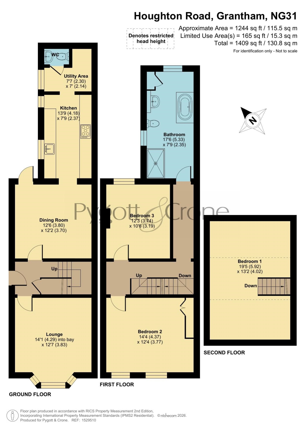 91, Houghton Road, Grantham floorplan