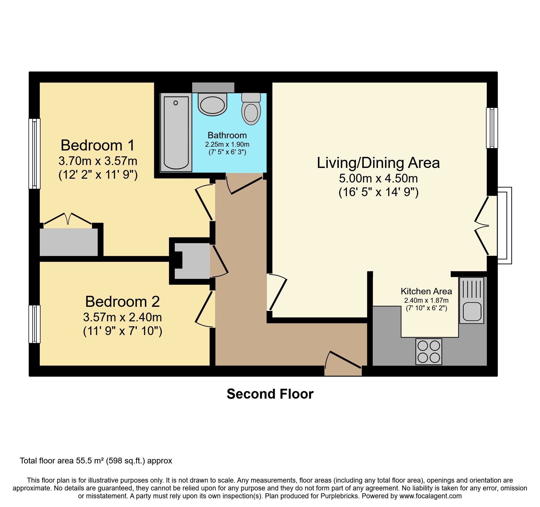 Flat 16/The Strand, 238 Welford Road, Leicester floorplan