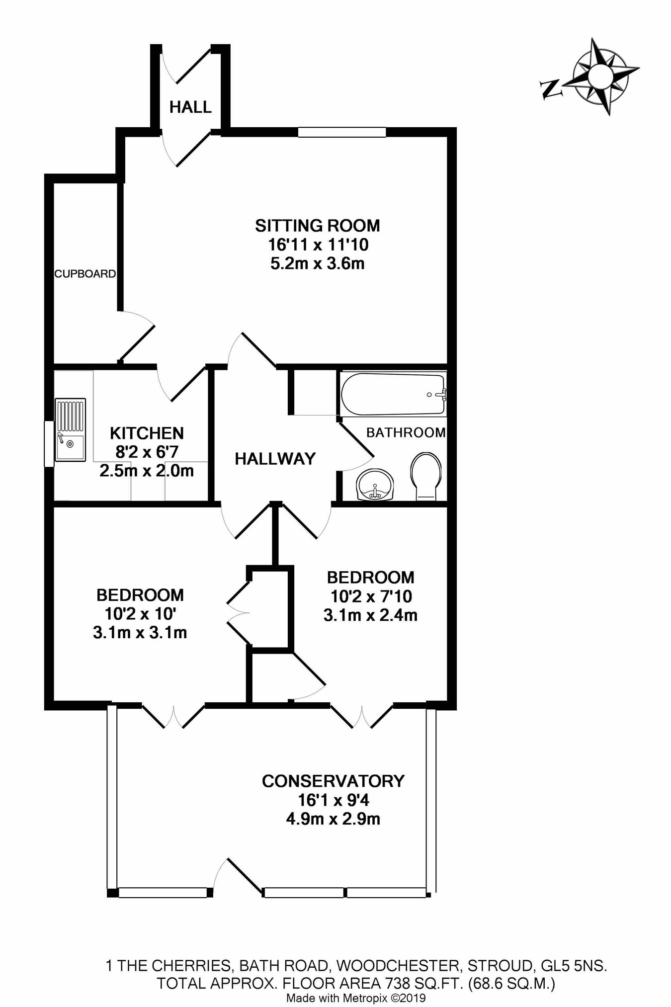 2 Bedrooms Flat for sale in Bath Road, Woodchester, Stroud GL5