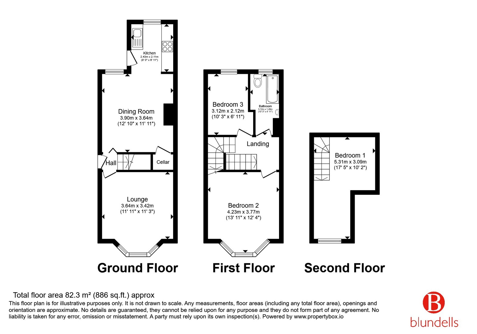 55, Carlton Road, Sheffield floorplan