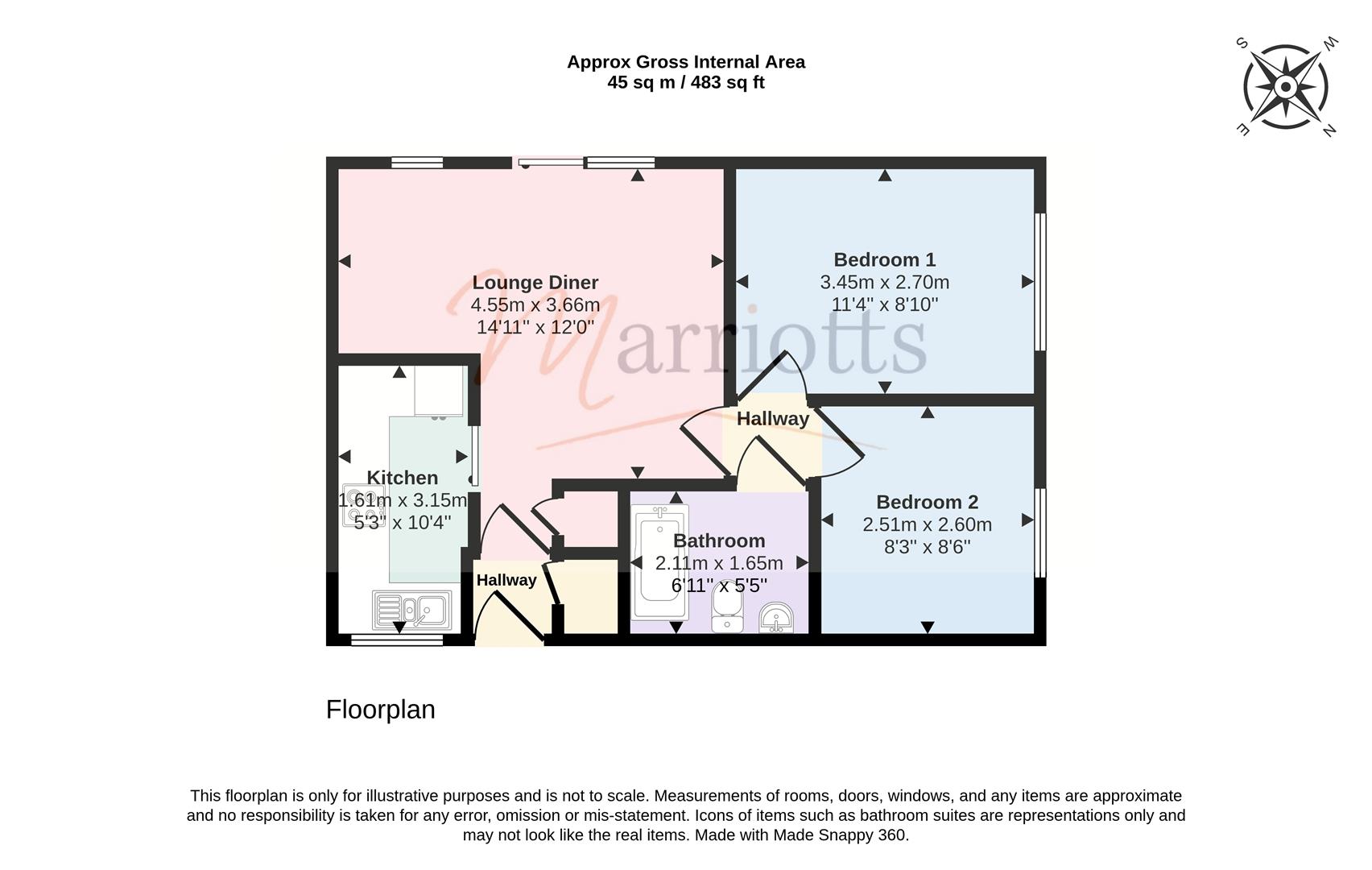 18, Manor Green Walk, Nottingham floorplan