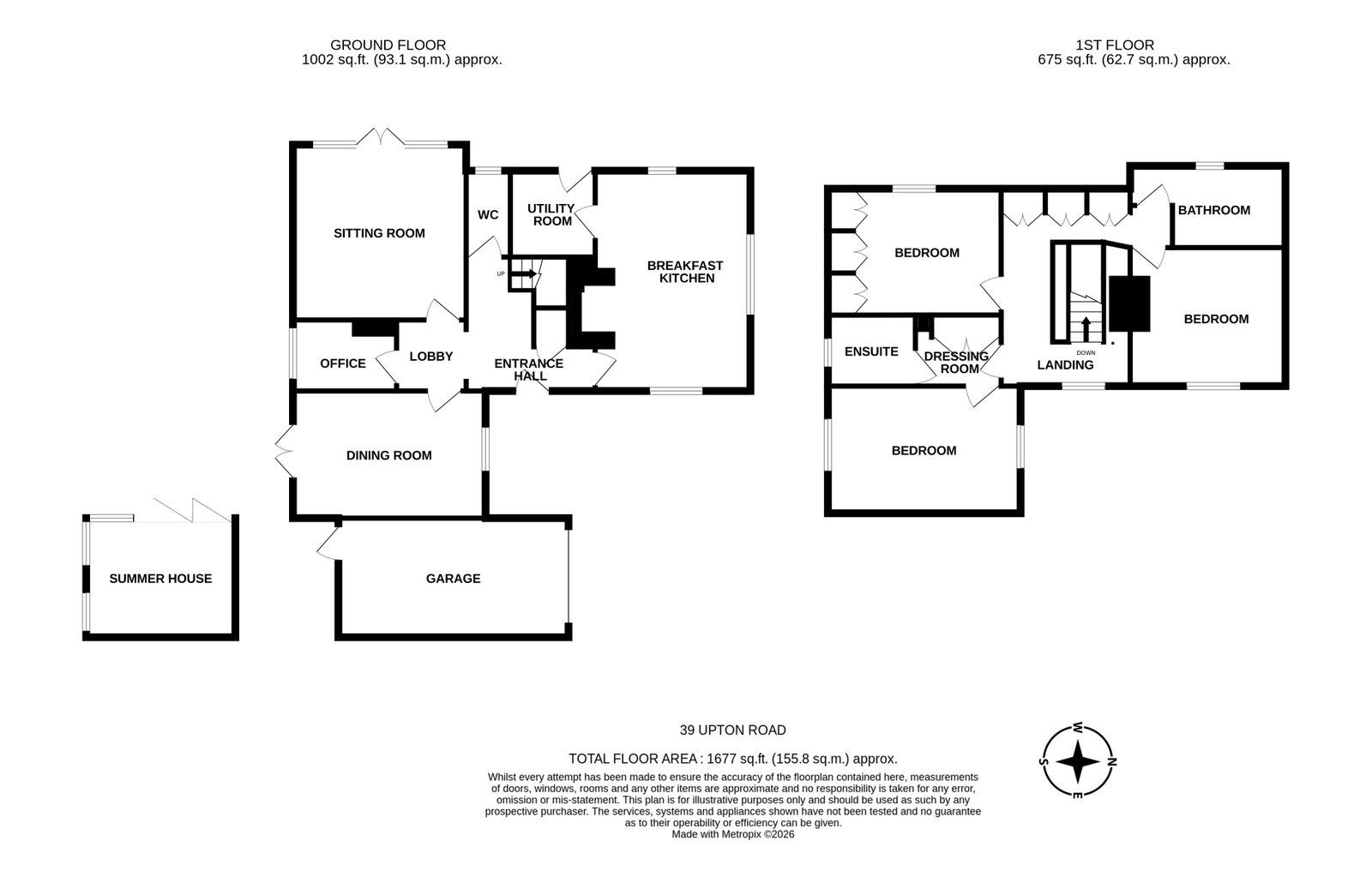 Rose Cottage, 39 Upton Road, Worcester floorplan