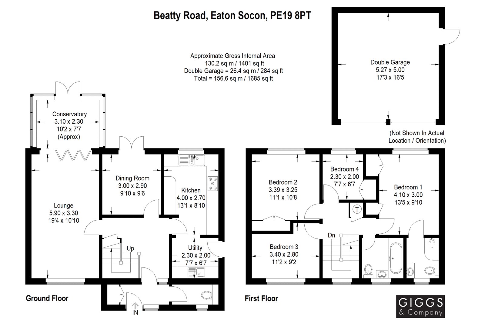 4 Bedrooms Detached house for sale in Beatty Road, Eaton Socon, St. Neots PE19