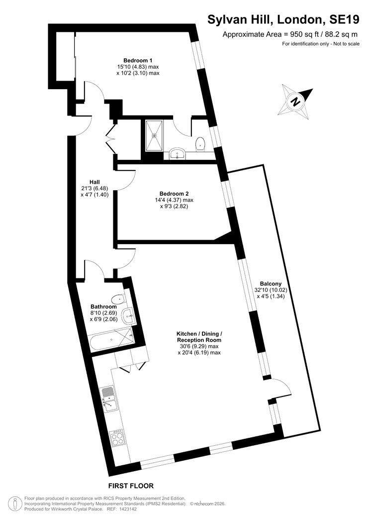 Flat 30, 8, Sylvan Hill, London floorplan