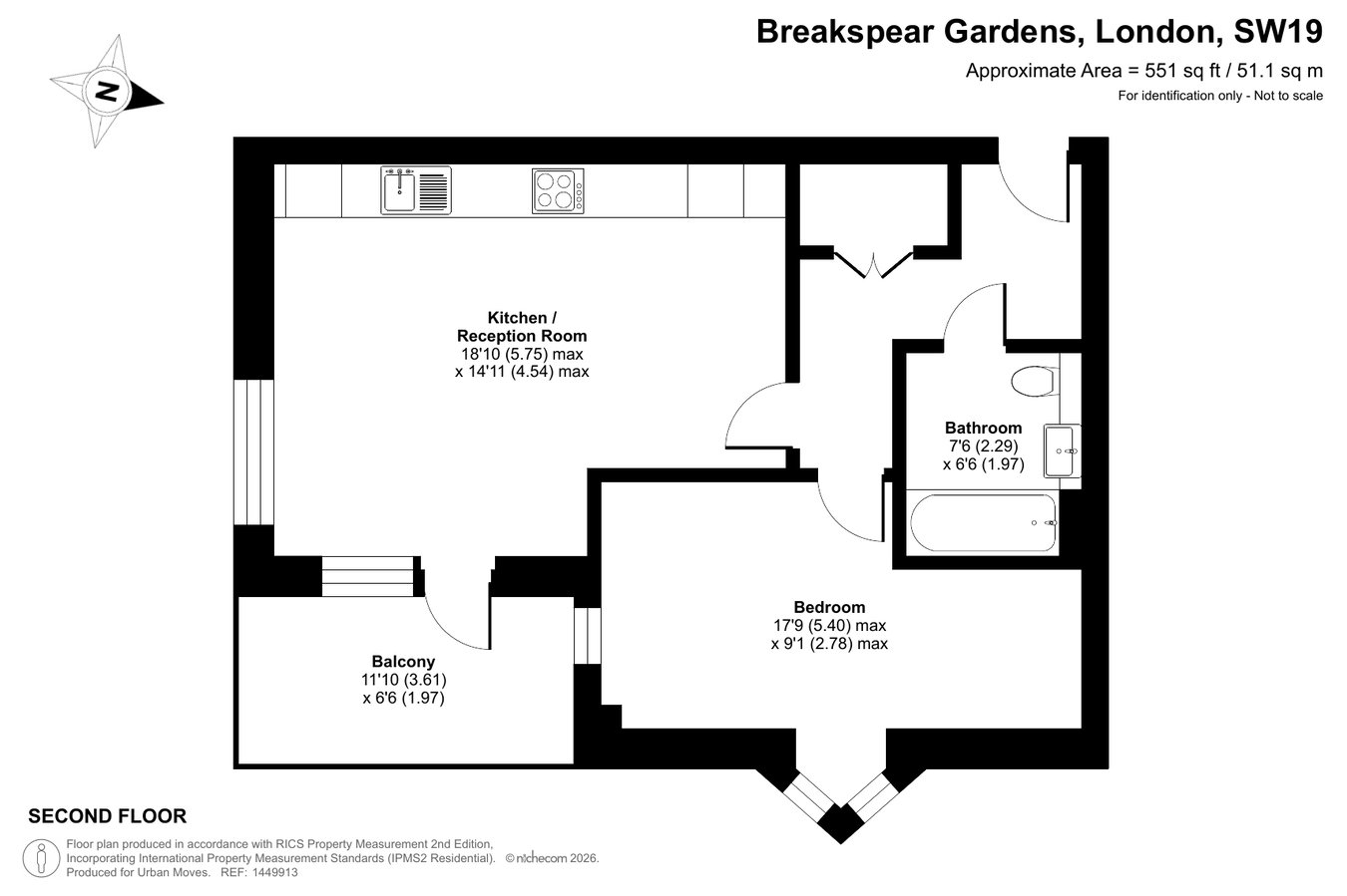 15, Disraeli House, London floorplan