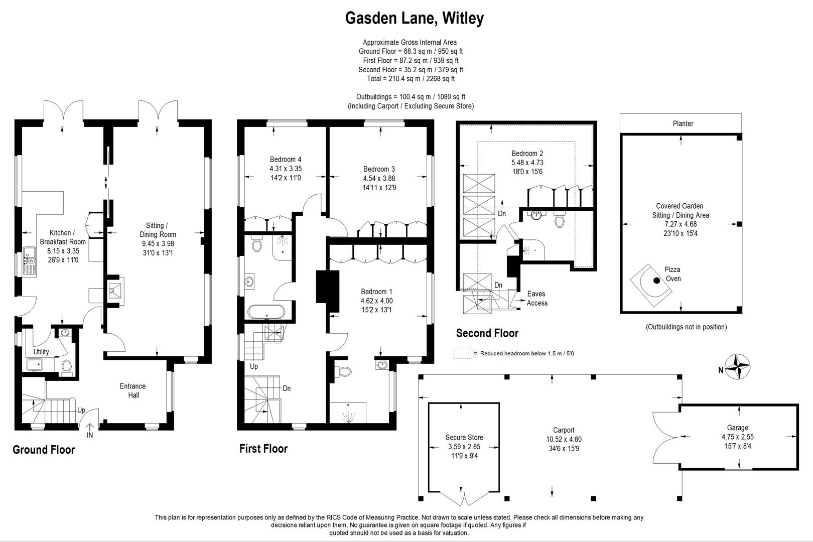 Woodland, Gasden Lane, Godalming floorplan