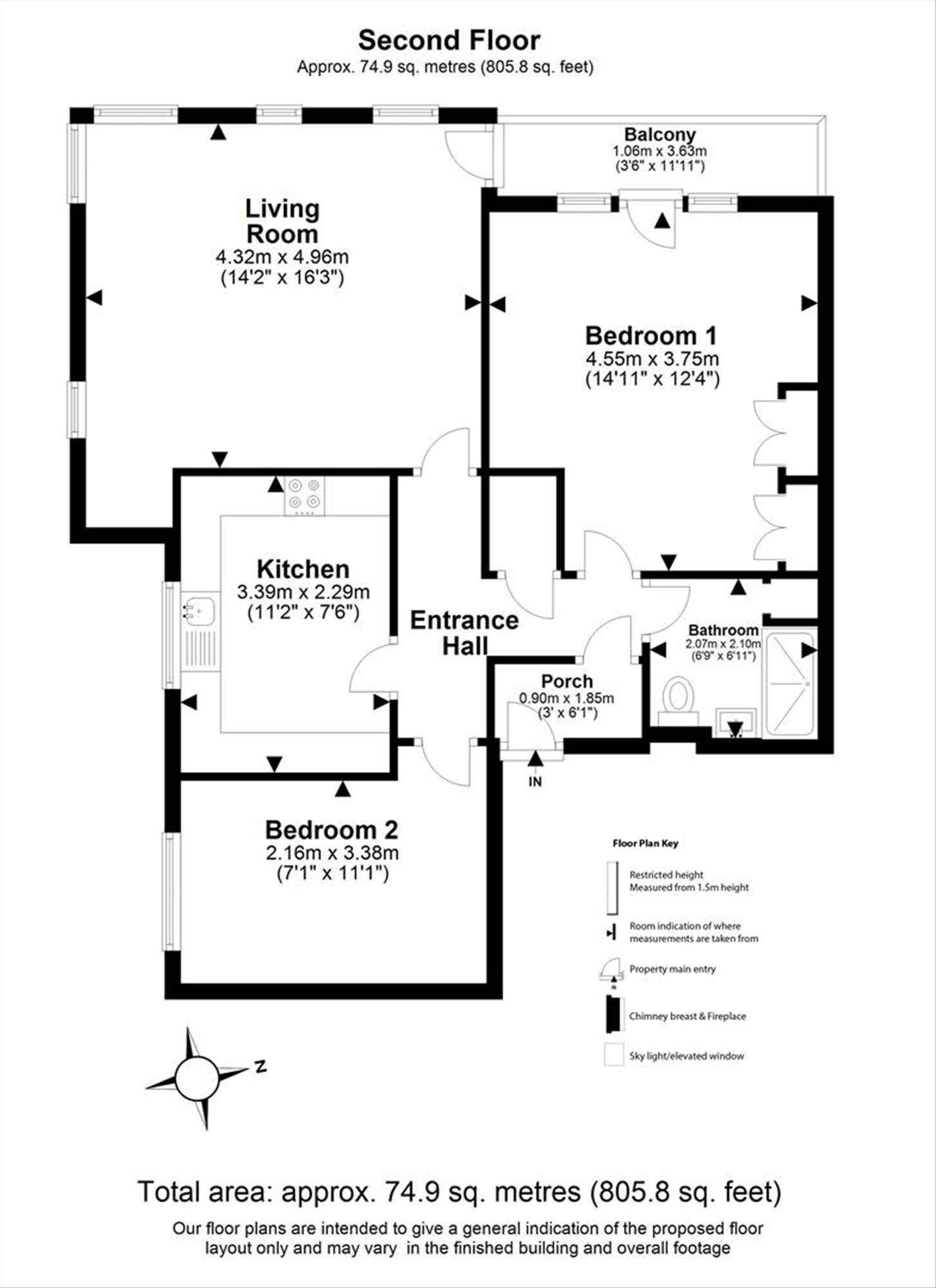 Flat 11, Lord Bushes Court, 700 High Road, Buckhurst Hill floorplan